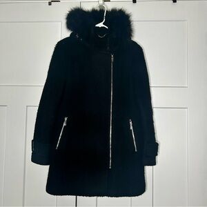 Calvin Klein Fur Hood Peacoat